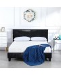 Simple PU Bed Frame Black