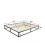 Simple Basic Iron Bed Queen Size Black