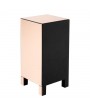 Modern and Contemporary Mirrored 3-Drawers Nightstand Bedside Table Rose