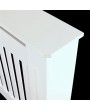 Simple Traditional Design Ventilated E1 MDF Board Vertical Stripe Pattern Radiator Cover White S
