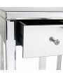 Modern and Contemporary Small 1 Drawer Mirrored Nightstand Bedside Table