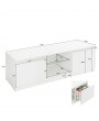 Elegant Household Decoration LED TV Cabinet with Two Drawers White