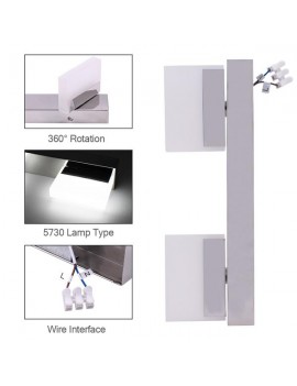 12W ZC001204 Four Lights Acrylic Wall Lamp Bathroom Lamp White Light Silver