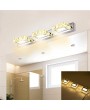 6W ZC001206 Double Lamp Crystal Surface Bathroom Bedroom Lamp White Light Silver