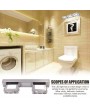 6W ZC001206 Double Lamp Crystal Surface Bathroom Bedroom Lamp White Light Silver