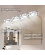 9W ZC001208 Three Lights Crystal Surface Bathroom Bedroom Lamp White Light Silver