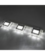 9W ZC001209 Three Lights Crystal Surface Bathroom Bedroom Lamp Warm White Light Silver
