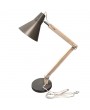 Alightup Classical Mini Fashion Frosted Metal Lampshade and Wooden Bracket Texture Study Table Lamp with Light Source US Plug