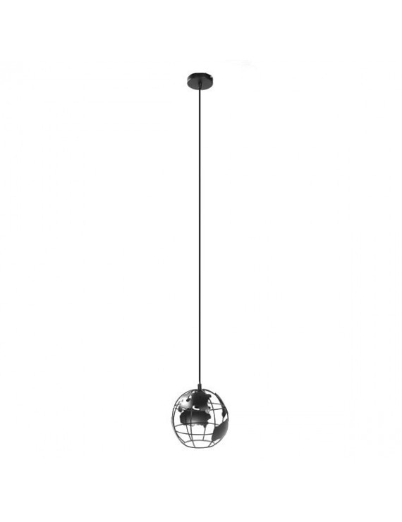 BZ1004 American Style Modern Simple Iron Geometric Shape (Globe) Ceiling Lamp Black US Standard Not