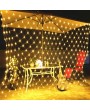 210 LED Fairy Net Light Mesh Curtain String Wedding Christmas Party Decor Warm White
