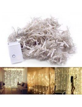 3M x 3M 300-LED Warm White Light Romantic Christmas Wedding Outdoor Decoration Curtain String Light