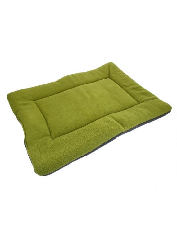Washable Soft Comfortable Silk Wadding Bed Pad Mat Cushion for Pet Green L
