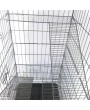 Large Folding Collapsible Pet Cat Wire Cage Indoor Outdoor Playpen Vacation Size L Silver