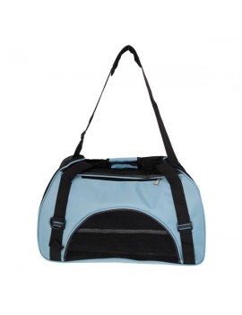 Hollow-out Portable Breathable Waterproof Pet Handbag Light Blue S