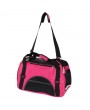 Hollow-out Portable Breathable Waterproof Pet Handbag Rose Red S