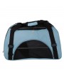 Hollow-out Portable Breathable Waterproof Pet Handbag Light Blue M