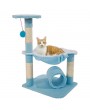 [US-W]M51 28" Stable Cute Sisal Cat Climb Holder Cat Tower Lamb Blue