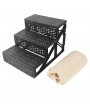 Soft Portable Cat Dog 3 Steps Ramp Small Climb Pet Step Stairs Beige
