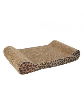[US-W]Harden Corrugated Paper Pet Cat Toy Cat Sofa Flat Claws Grinding Board with Catnip (Small Size) Eart