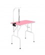 32" Foldable Pet Grooming Table with Adjustable Arm Pink
